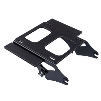 Black Detachable Two Up Rear Tour Trunk Pack Mounting Rack For '09Up Harley Touring
