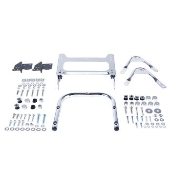 Chrome Detachable Two Up Rear Tour Trunk Pack Mounting Rack For Harley Touring '96-'08
