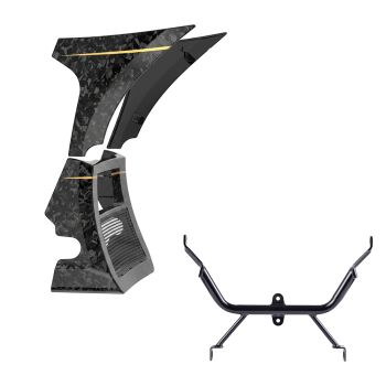 Matador Carbon Fiber Fairing Spoiler Kit with Support Bracket for '23.5-'26 Harley Road Glide 